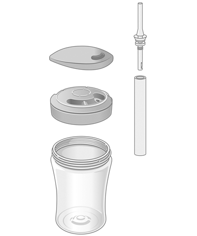 NUK Action Cup Ersatz-Strohhalm 2er – Zubehör